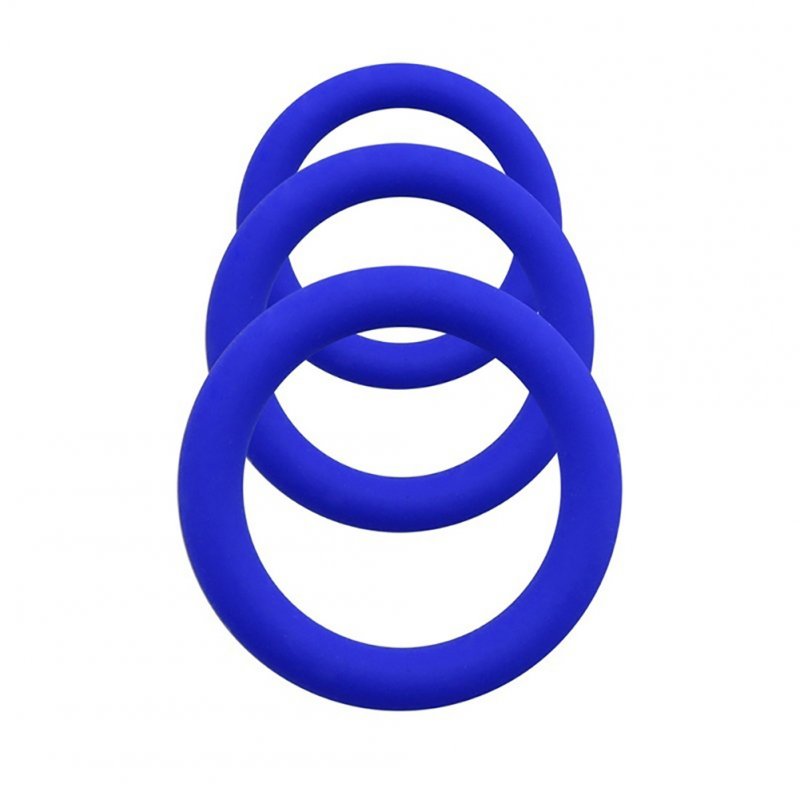 Novelty Colorul Rubber Delay Rings Cocking Ring for Man Male blue