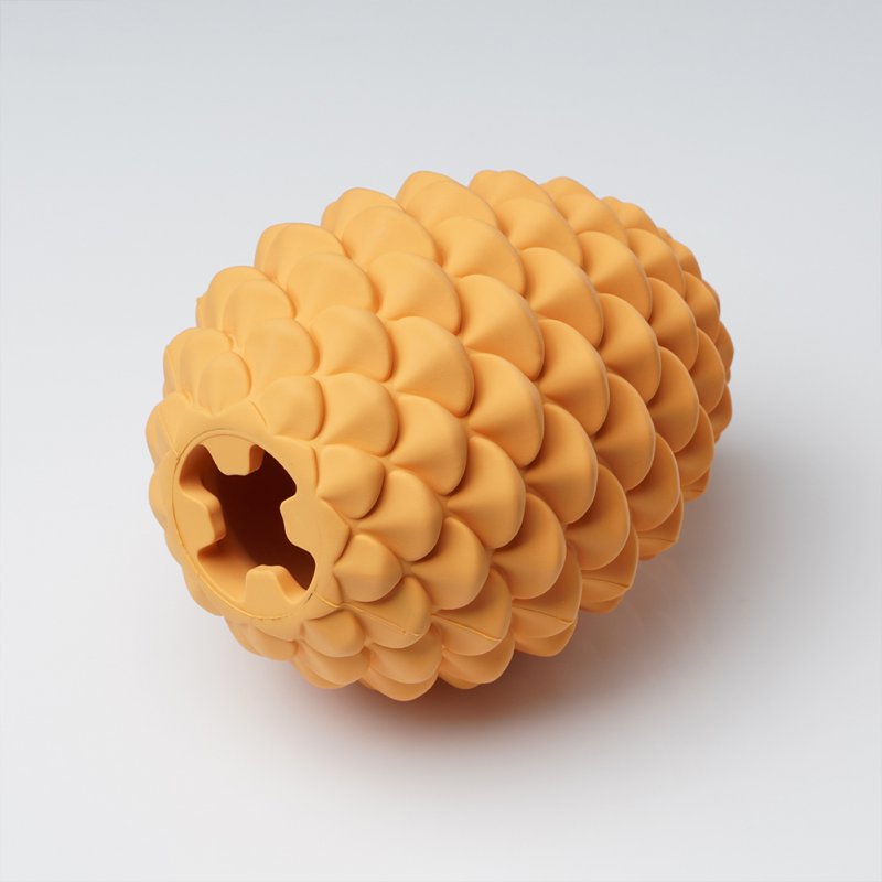 Rubber Interactive Puzzle Pine  Cone  Leaking  Ball  Dog  Toy Concave-convex Surface Wear-resistant Bite-resistant Molar Cleaning Props 