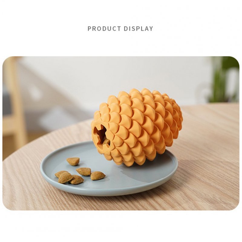 Rubber Interactive Puzzle Pine  Cone  Leaking  Ball  Dog  Toy Concave-convex Surface Wear-resistant Bite-resistant Molar Cleaning Props 