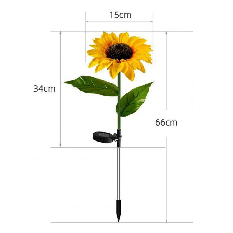 1pc/2pcs LED Solar Sunflowers Lights IP65 Waterproof Automatic On/off Garden Lights For Yard Patio Garden Pathway Porch Decor 