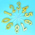 Number Candle Smokeless Gold Color Birthday Cake Topper Decorations Party Cake Supplies Number 2