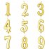 Number Candle Smokeless Gold Color Birthday Cake Topper Decorations Party Cake Supplies Number 2