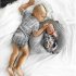 Nursing Pillow Cover Breastfeeding Pillow Slipcover Fits u type Nursing Pillow for Baby Boy Girl gray
