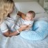 Nursing Pillow Cover Breastfeeding Pillow Slipcover Fits u type Nursing Pillow for Baby Boy Girl Sky blue