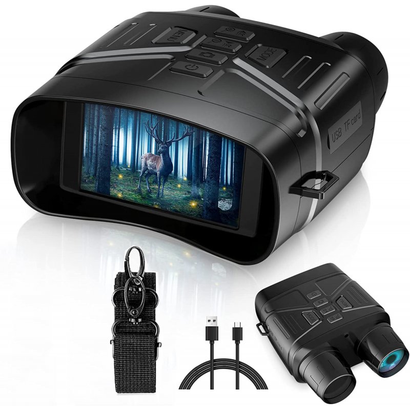 Nv4000 4k HD Night Vision Binocular 3 Inch Large Screen 5X Digital Zoom Infrared