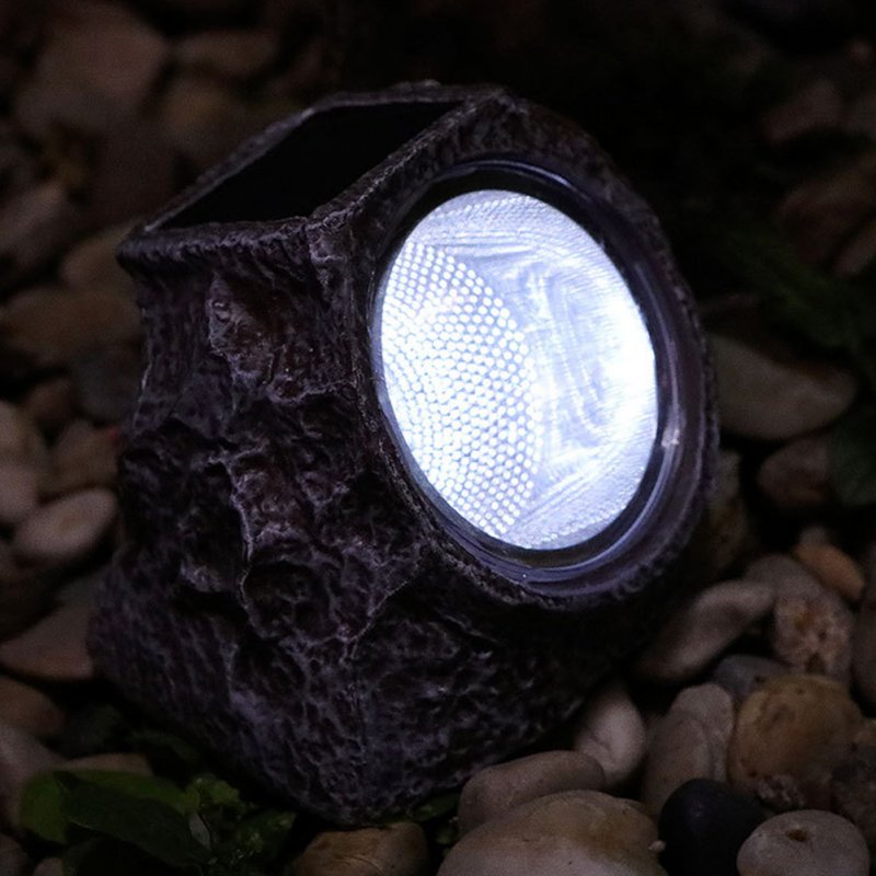 Solar Simulation Stone Lamp With Stake Super Bright Garden Landscape Lamp For Outdoor Courtyard Garden Decoration 