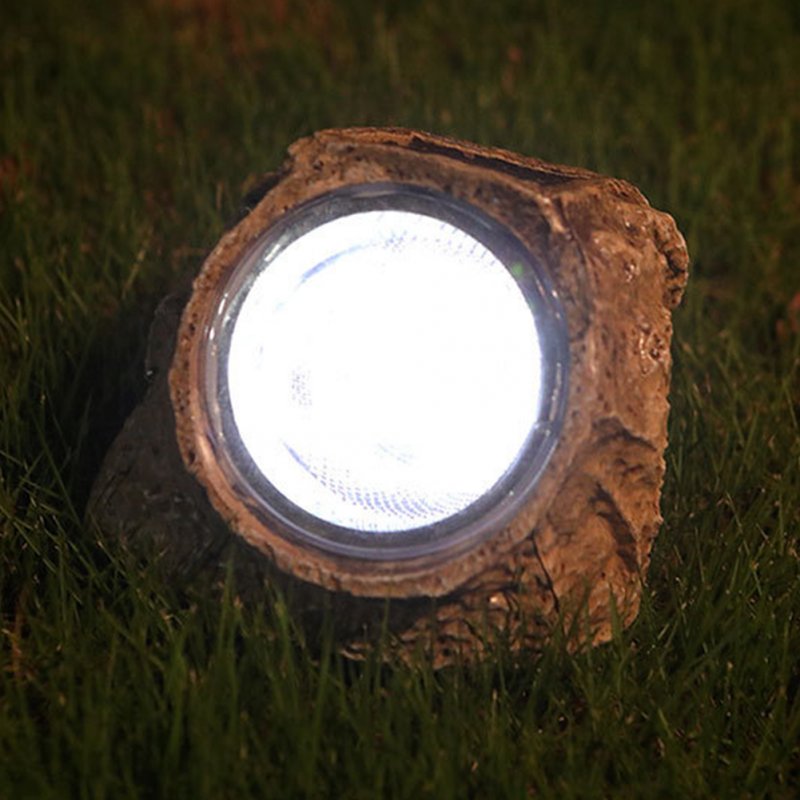 Solar Simulation Stone Lamp With Stake Super Bright Garden Landscape Lamp For Outdoor Courtyard Garden Decoration 