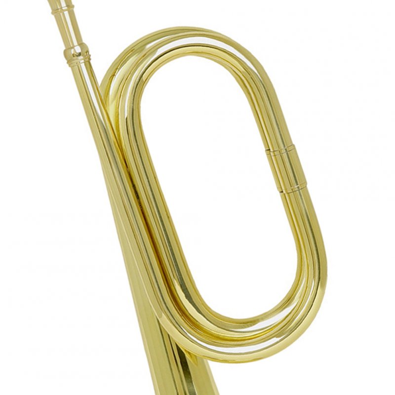 Bugle Trumpet Big Horn Thickened Tubes Curved Mouthpiece Interface Brass Horn School Wind Instrument 