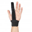 Nylon Hand  Fixing  Strap Finger Extension Splint Protective Sleeve Adjustable Fixing Belt Breathable Bandage Health Care Finger Guard Black (one size)