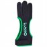 Nylon Three finger Archery  Glove Adjustable Elastic Finger Protector Guard Bow Accessories Black pink XL
