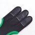 Nylon Three finger Archery  Glove Adjustable Elastic Finger Protector Guard Bow Accessories Black green M