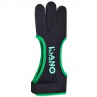 Nylon Three finger Archery  Glove Adjustable Elastic Finger Protector Guard Bow Accessories Black green L
