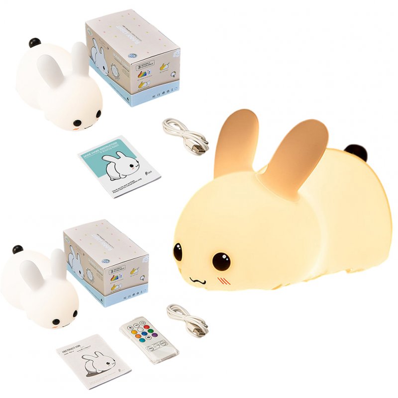 Baby Night Light Dual Color Rechargeable Remote Control Touch Bunny Lamp Cute Stuff Gifts For Teen Girls Toddler 