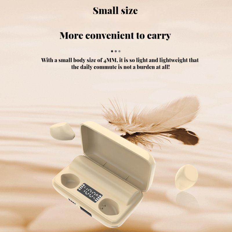 Bluetooth Headphones Binaural Stereo Lightweight Mini Sleep Earphone Real-time Power Display 