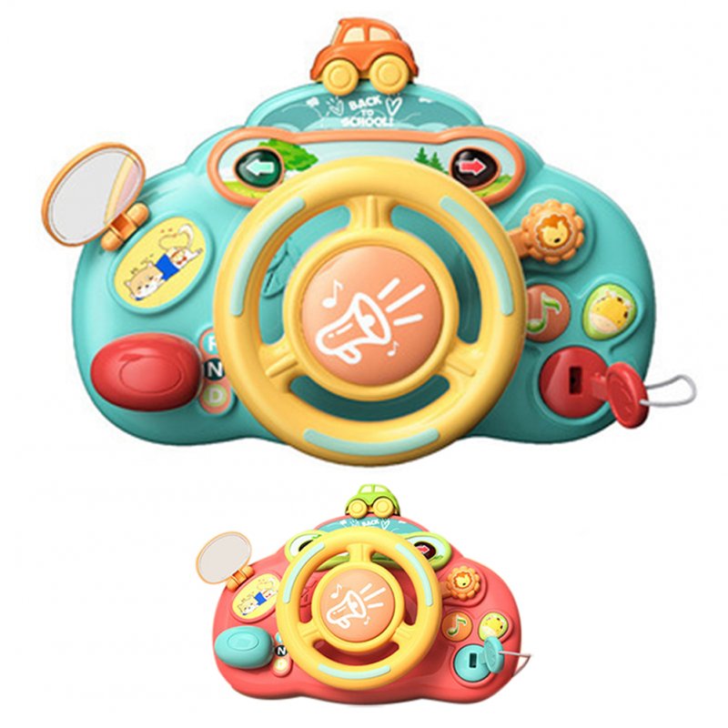 Cartoon Simulate Steering Wheel Toys Electric Driving Car Steering Wheel With Sound Light Educational Toys For Birthday Gifts 