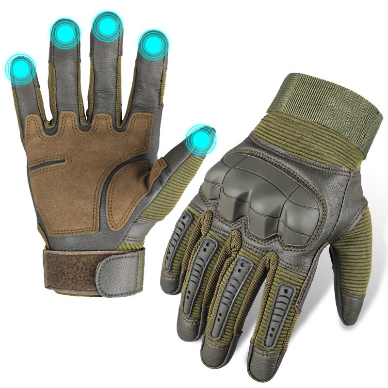 Motorcycle Gloves For Men Women Full Finger Touchscreen Anti Slip Motorbike Gloves Riding Protective Gear A16 black L