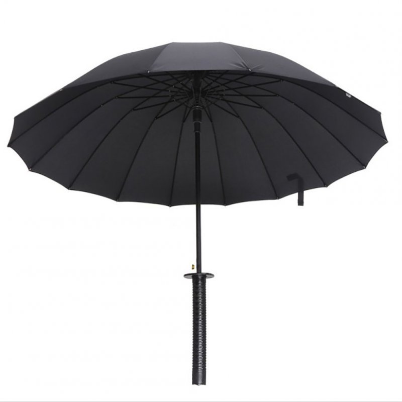 Sword Umbrella Japanese Katana UV Protection Creative Windproof Automatic Samurai Sword Umbrella For Birthday Gift black