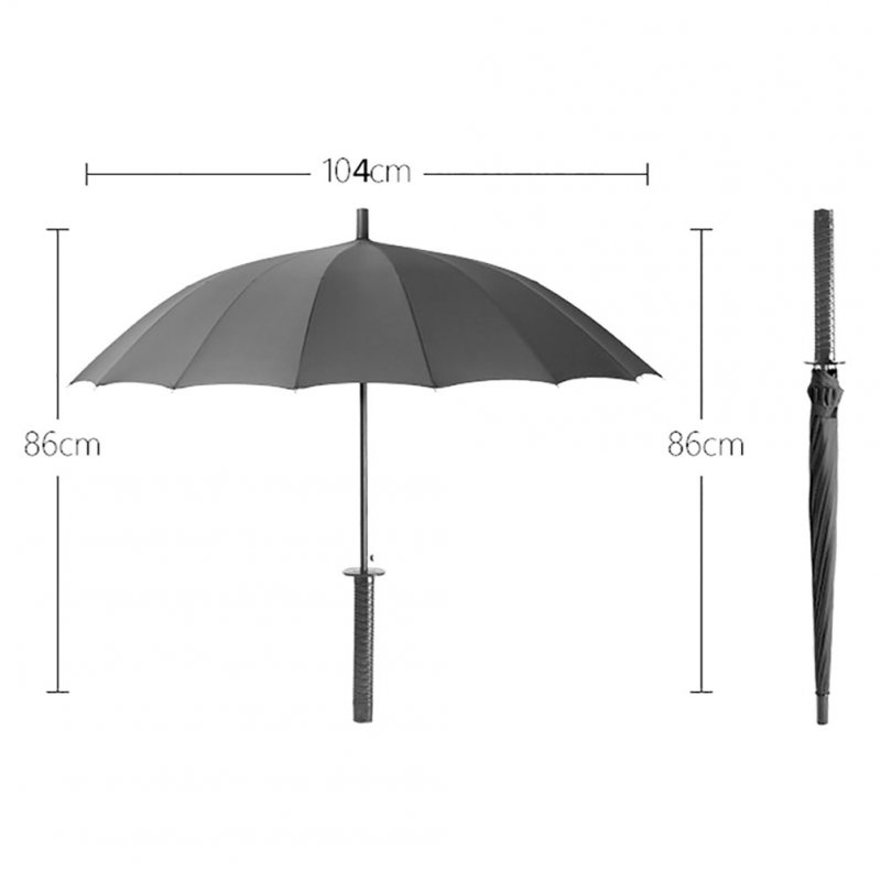 Sword Umbrella Japanese Katana UV Protection Creative Windproof Automatic Samurai Sword Umbrella For Birthday Gift black