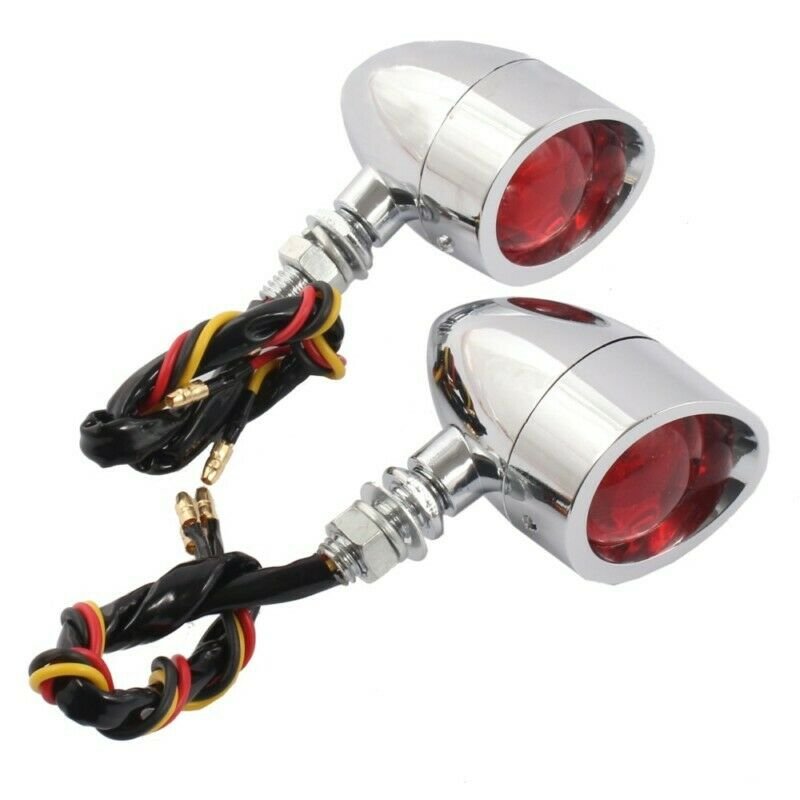 Motorcycle Steering Light RED Blinker Turn Signal+Brake Stop+Running Tail Lights 