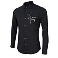Yong Horse Men's  Sleeve Shirt Black XL
