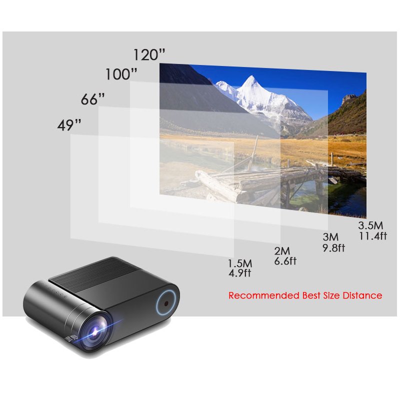 YG550 Photography Camera 720P Recorder Multifunction Home Projector Portable black_Cellphone with the same screen version