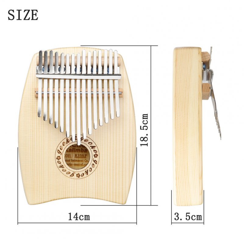 15 Key Kalimba Thumb Piano Delicate Mbira Keyboard Musical Instrument for Musician Beginner 