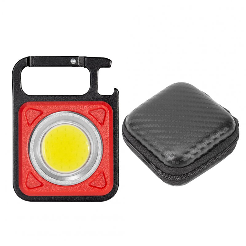 Mini Led Flashlight Keychain Light Portable Usb Rechargeable Ultra-light Portable Flashlight for Hiking Camping Red