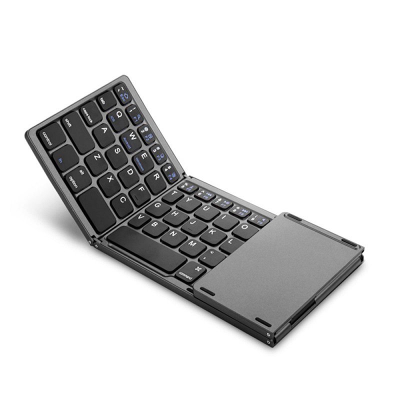 Portable Mini Three Folding Bluetooth Keyboard Wireless Foldable Touchpad Keypad for IOS/Android/Windows 