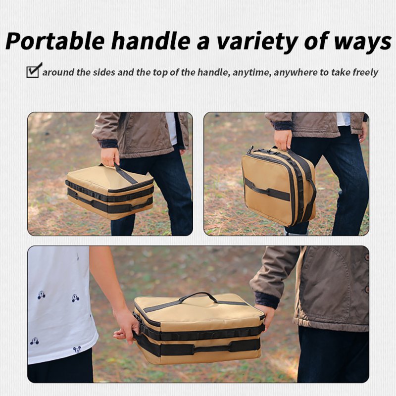15L Outdoor Cookware Utensils Organizer Camping Gas Tank Storage Bags Portable Waterproof Bags 