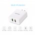 OSTART Quick Charge 3 0 30W Dual USB Wall Charger with SmartID Tech for Galaxy S7 S6 Edge  Note 5 4  LG G5 G4  HTC One 10 M9  Nexus 6  iPhone 7 SE 6S 6  iPad an