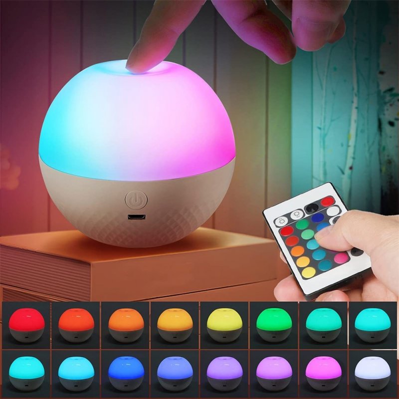 Touch Night Light 16-color Changing Adjustable Brightness Colorful Atmosphere Lamp for Living Room Bedroom 