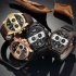 OULM Men Calendar Quartz Sports Wristwatch Gold