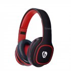 OVLENG S98 Wireless Over head Hands Free Headphones with Microphone Volume Control for Smart Phone   Black Red