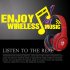 OVLENG S98 Wireless Over head Hands Free Headphones with Microphone Volume Control for Smart Phone   Black Red