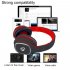 OVLENG S98 Wireless Over head Hands Free Headphones with Microphone Volume Control for Smart Phone   Black Red