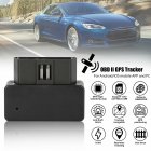 Obd Ii Gps Tracker Vibration Alarm Obd Interface Real Time Vehicle Tracking Device Gsm Gprs Car Truck Anti theft Motorcycle Locator black