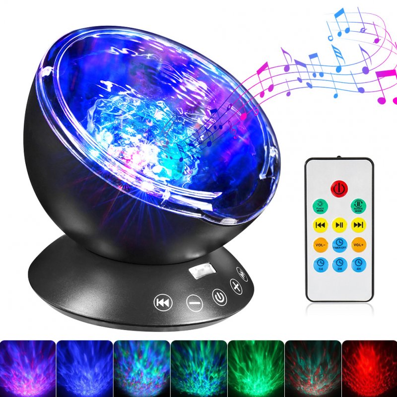 [US Direct] Ocean Wave Music Projector LED Night Light White
