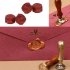 Octagon Sealing Wax Beads for Retro Seal Stamp Wedding Envelope Invitation Card Red gold