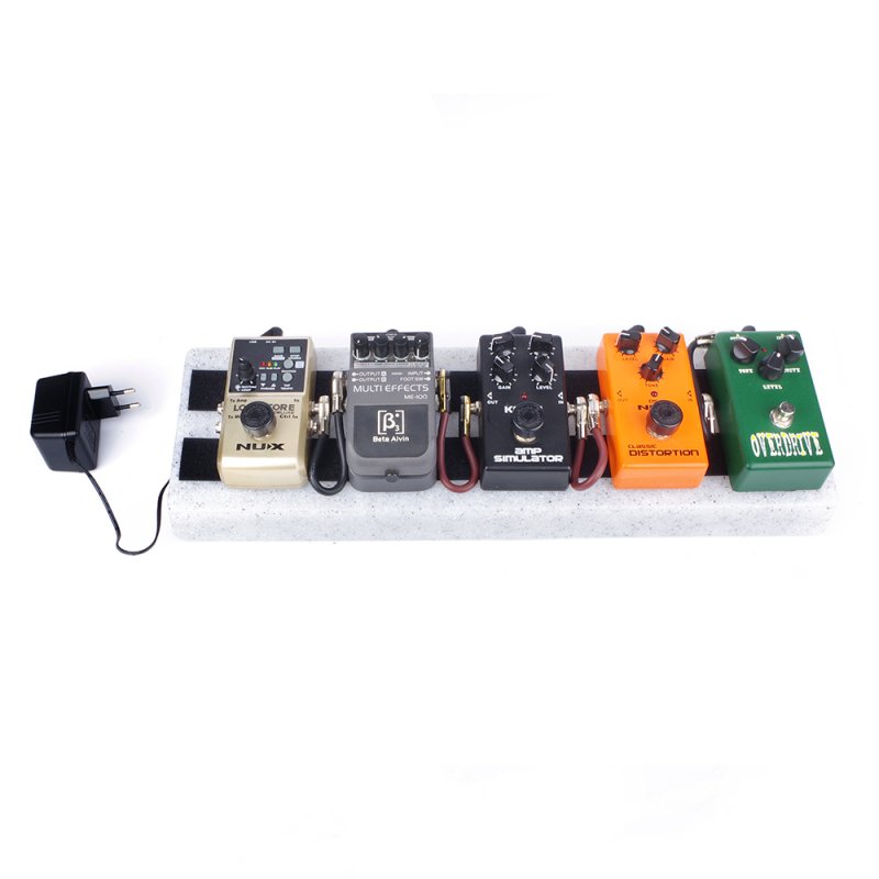 Mini Electric Guitar Effects PedalBoard Portable Integrated Effects Board Hide Power Cables  