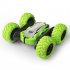 Off road RC Car Toy Four Wheel Drive Stunt Car with Cool Lights 2 4G Stunt Double sided Model green Window Box