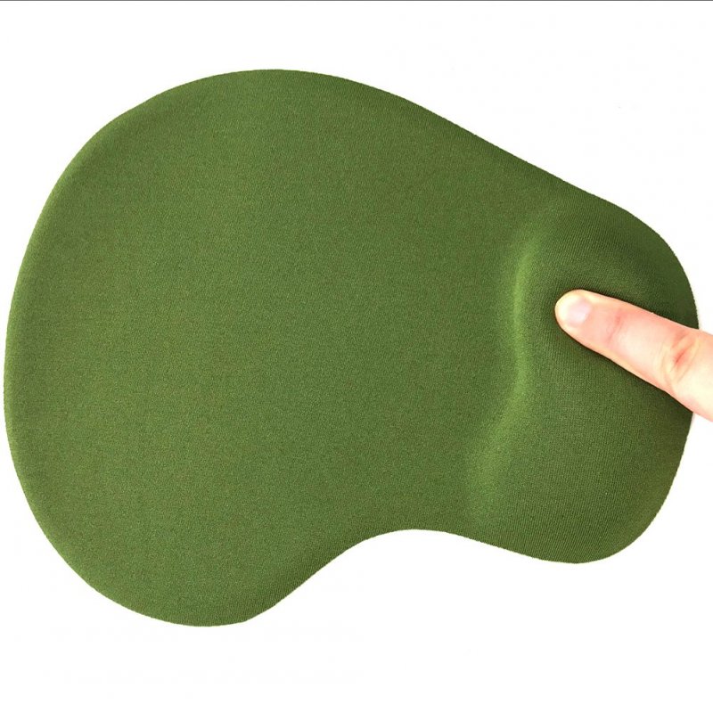 Office Mousepad with Gel Wrist Green