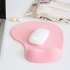 Office Mousepad with Gel Wrist Support Ergonomic Gaming Desktop Mouse Pad Wrist Rest   Pink