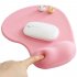 Office Mousepad with Gel Wrist Support Ergonomic Gaming Desktop Mouse Pad Wrist Rest   Pink