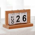 Office Wooden Vintage Home Calendar Cafe Desktop Decorative Diy Flip Calendar For Office Wood color