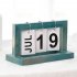Office Wooden Vintage Home Calendar Cafe Desktop Decorative Diy Flip Calendar For Office blue