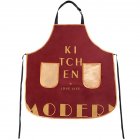 Oil proof  Apron Waterproof Velvet Apron Kitchen Protective Accessories Ruby red