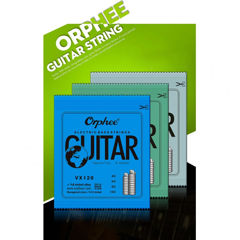 Orphee VX Series 4/5/6 pcs Electric Bass Strings Hexagonal Steel Nickel Alloy Wire Medium Light Strong VX140/6 string