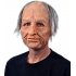 Old Man Mask Moving Mouth Headgear for Halloween Party Performance Prop Old man with hair