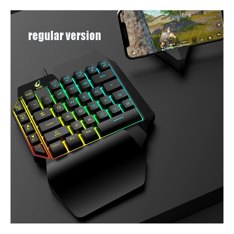 One-Handed Keyboard Left-Hand Gaming Keyboard 39-Key Full Key USB Interface Support for Backlight  Ordinary keycap version