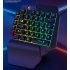One Handed Keyboard Left Hand Gaming Keyboard 39 Key Full Key USB Interface Support for Backlight  Ordinary keycap version